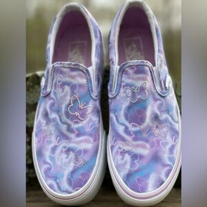 Vans Classic Slip On Platform Butterfly Dreams Pre-Owned Women’s 8 Men’s 6.5